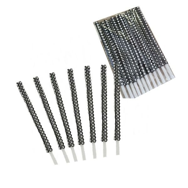 Taşlı Siyah Kek Pops Çubuğu 12 li