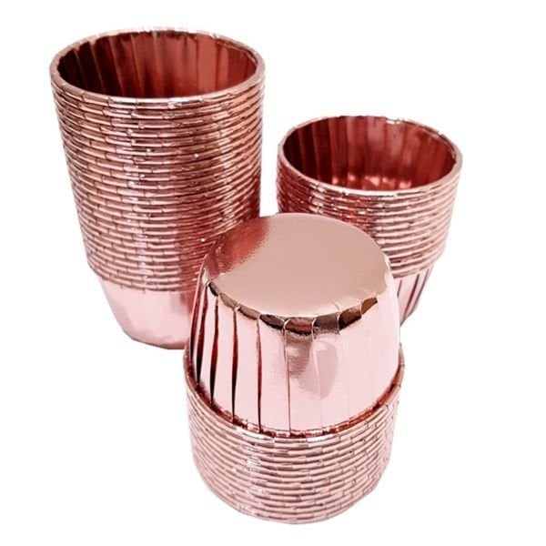 Metalik Rose Gold Cupcake Kalıp 25 Adet