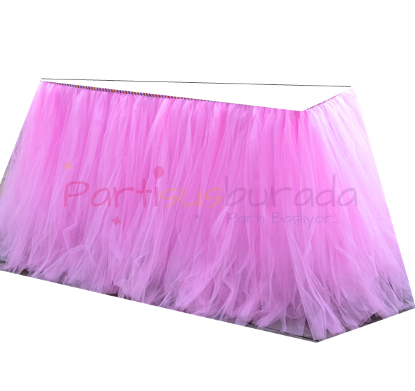 Pembe Tütü Masa Eteği 70x360 cm