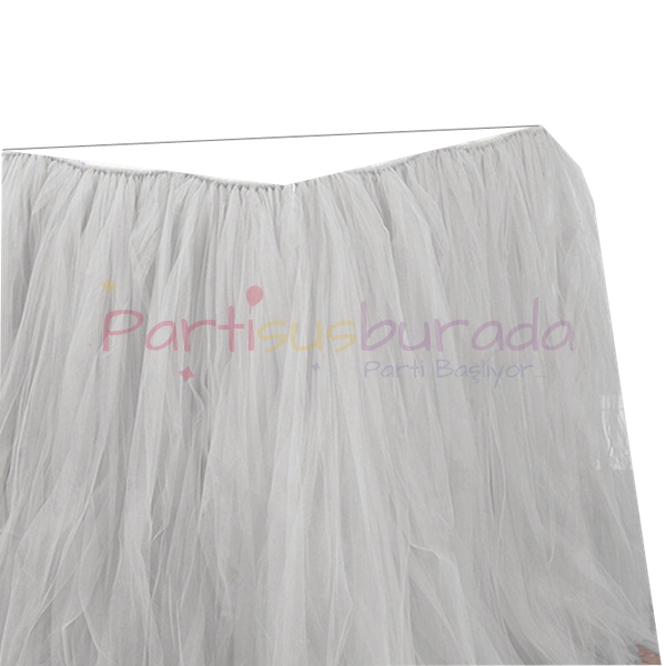 Gümüş Tütü Masa Eteği 70x360 cm