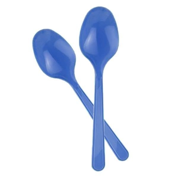 Plastik Lacivert Kaşık 24 Adet