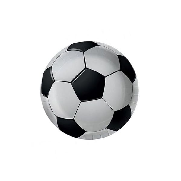Siyah Beyaz Futbol Tabak 8 Adet