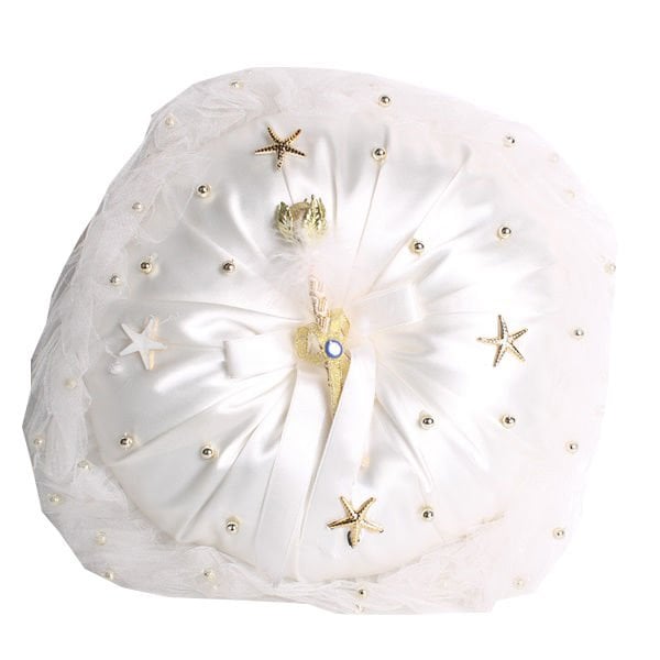 Yuvarlak Beyaz Sünnet Takı Yastığı