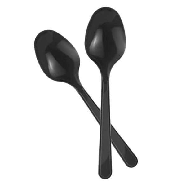 Plastik Siyah Kaşık 24 Adet