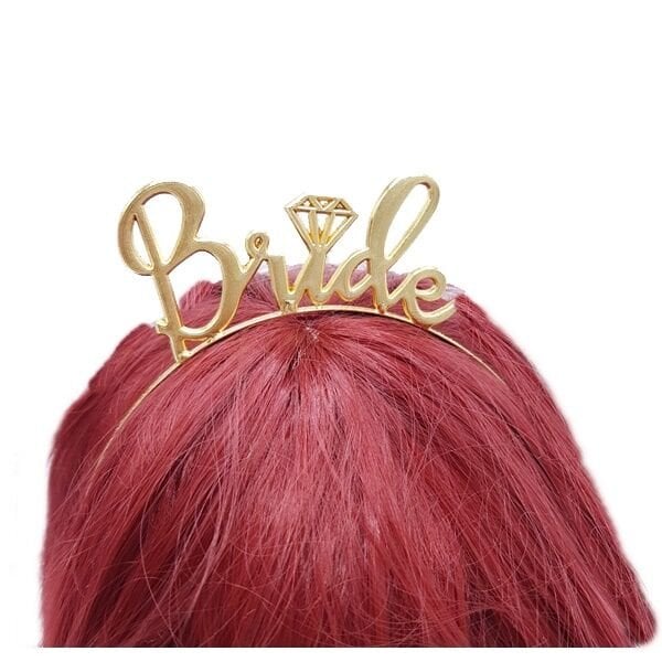 Metal Gold Bride Taç