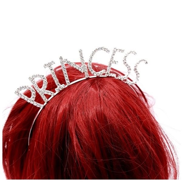 Taşlı Metal Gümüş Prenses Taç