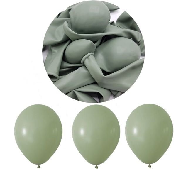 Pastel Küf Yeşili Balon 12 inc 10 lu