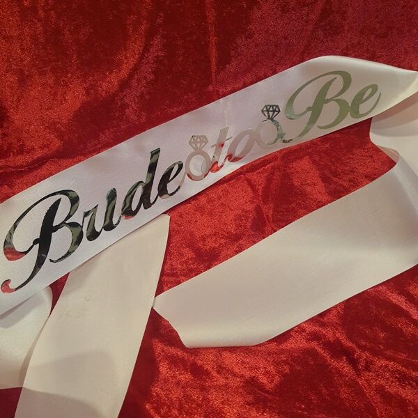 Beyaz Gümüş Bride To Be Kuşak