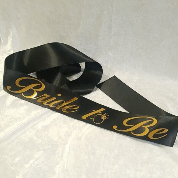 Siyah Gold Bride To Be Kuşak