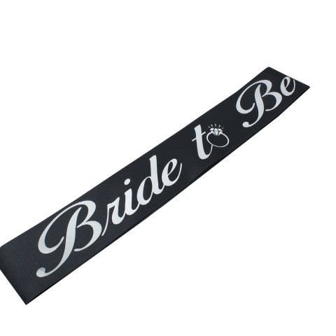 Siyah Gümüş Bride To Be Kuşak