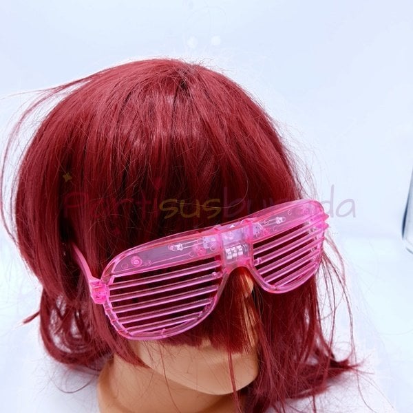 Pembe Panjurlu Parti Gözlük