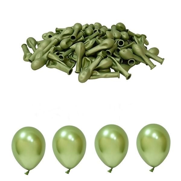 Mini Krom Açık Yeşil Balon 5 inc 10 Adet