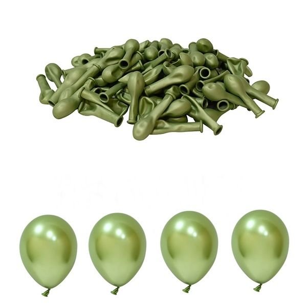Mini Krom Açık Yeşil Balon 5 inc 10 Adet