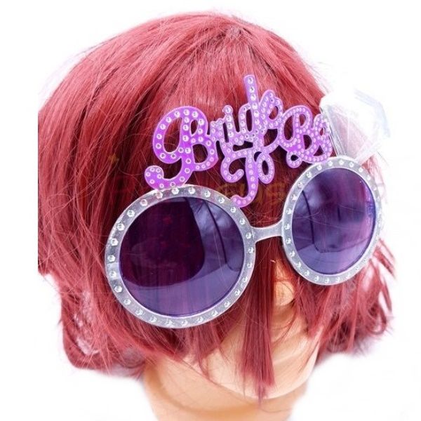 Plastik Taşlı Mor Bride To Be Gözlük