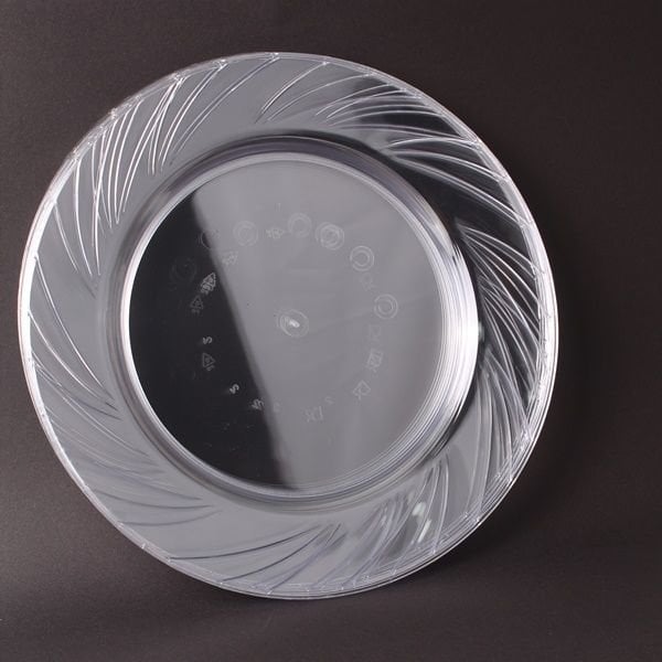 Şeffaf Mika Tabak 26 cm 6 Adet