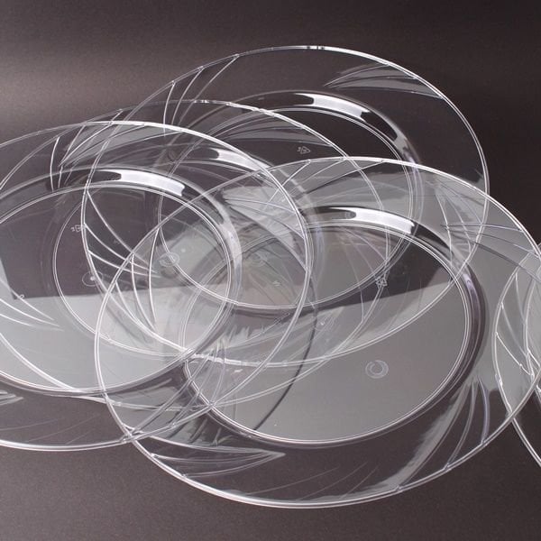 Şeffaf Mika Tabak 26 cm 6 Adet