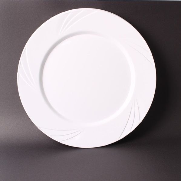 Beyaz Mika Tabak 26 cm 6 Adet