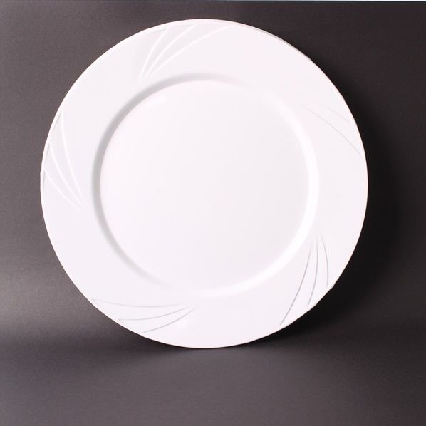 Beyaz Mika Tabak 26 cm 6 Adet