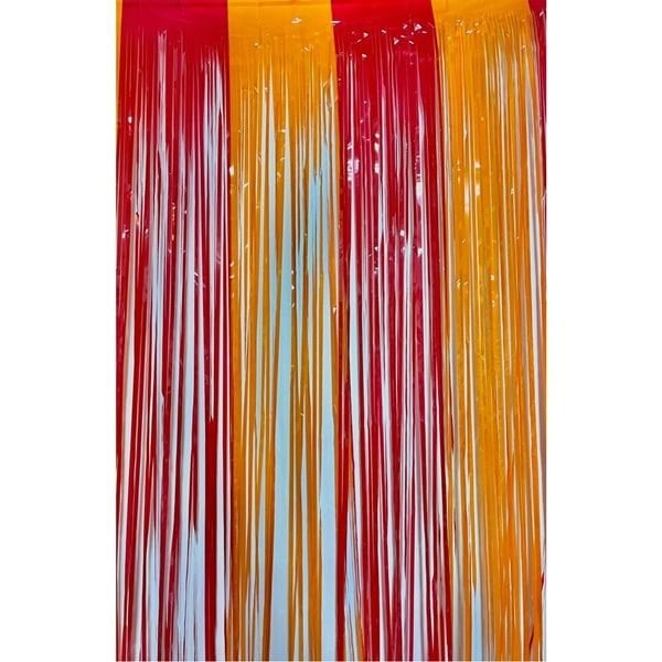 Taraftar Sarı Kırmızı Perde Fon 90x200