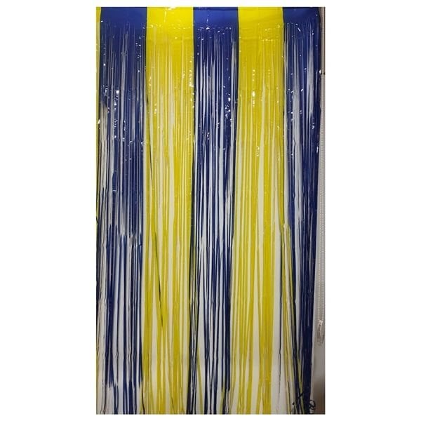 Taraftar Sarı Lacivert Perde Fon 90x200