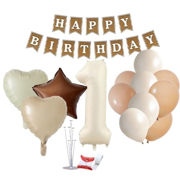 Retro Renk 1 Yaş Parti Seti