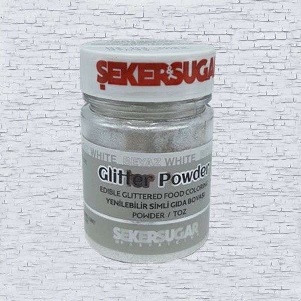 Simli Beyaz Toz Gıda Boyası 10 Gr