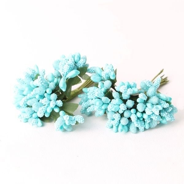 Mini Açık Mavi Tomurcuk Çiçek 24 Adet