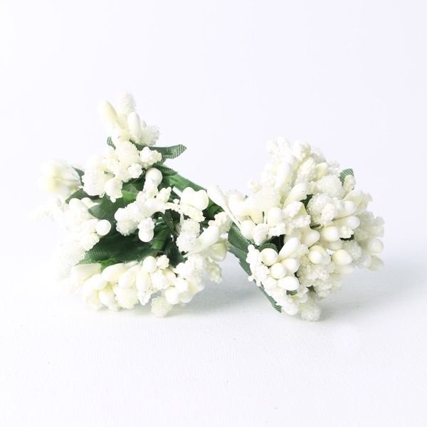 Mini Krem Tomurcuk Çiçek 24 Adet