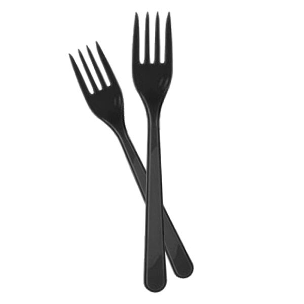 Plastik Siyah Çatal 24 Adet