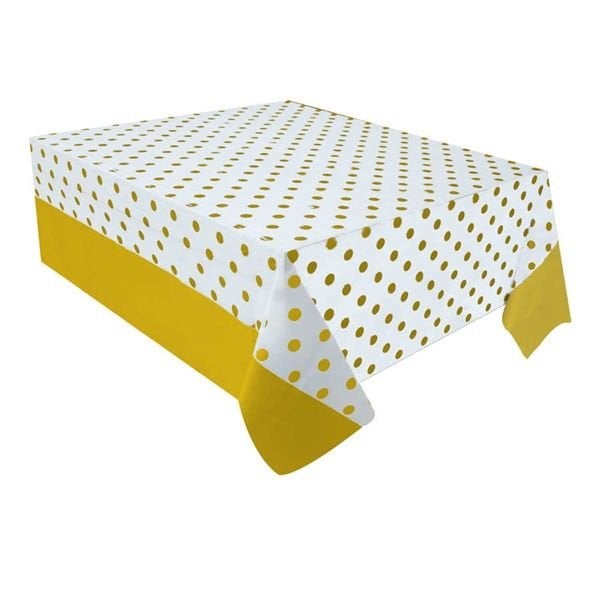 Gold Puantiye Masa Örtüsü 137x182 cm