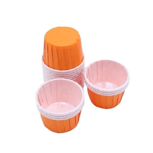 Turuncu Cupcake Kek Kalıbı 50 Adet