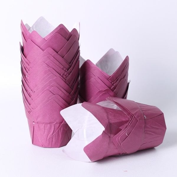 Mor Lale Cupcake Kek Kalıbı 50