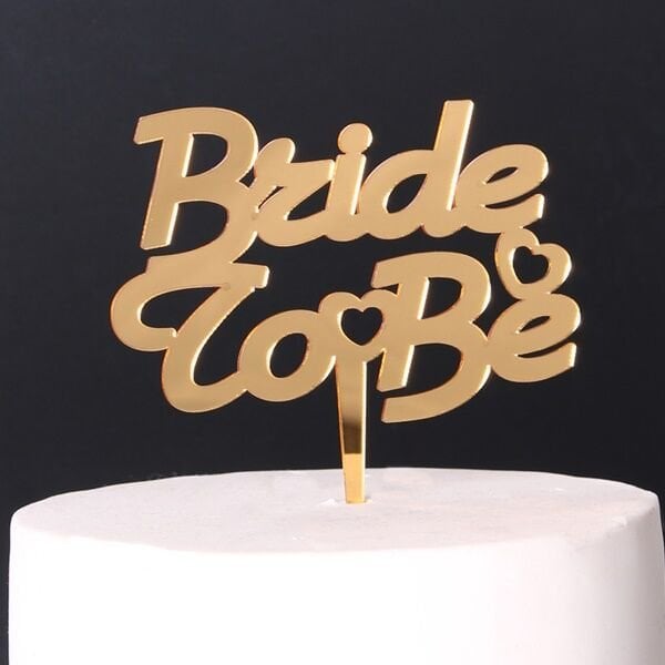 Aynalı Gold Bride To Be Pasta Yazı