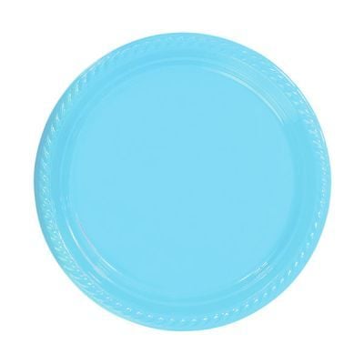 Plastik Açık Mavi Tabak 22 cm 25 Adet