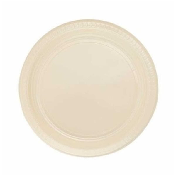 Plastik Krem Tabak 22 cm 25 Adet