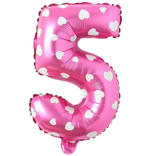Folyo Pembe 5 Balon 40 cm