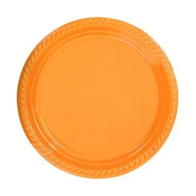 Plastik Turuncu Tabak 22cm 25 Adet