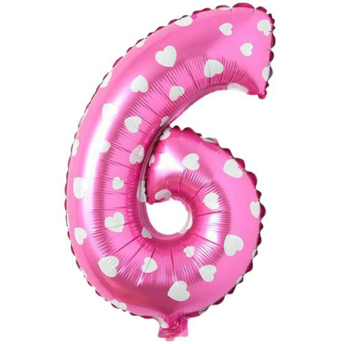 Folyo Pembe 6 Balon 40 cm