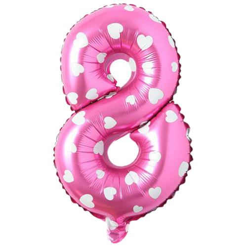 Folyo Pembe 8 Balon 40 cm