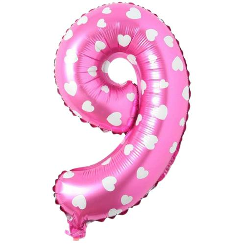 Folyo Pembe 9 Balon 40 cm