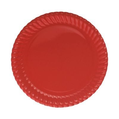 Karton Kırmızı Tabak 8 Adet