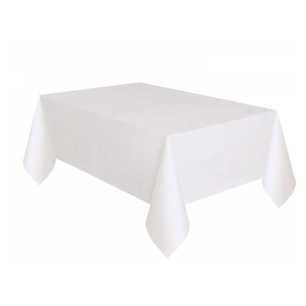 Plastik Beyaz Masa Örtüsü 120x180 cm