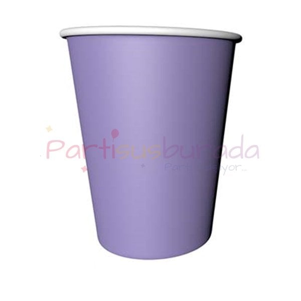 Karton Lila Bardak 8 Adet