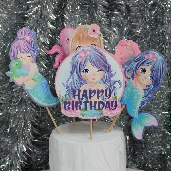 Figürlü Deniz Kızı Kürdan Set 6 Adet