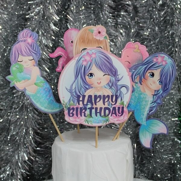 Figürlü Deniz Kızı Kürdan Set 6 Adet