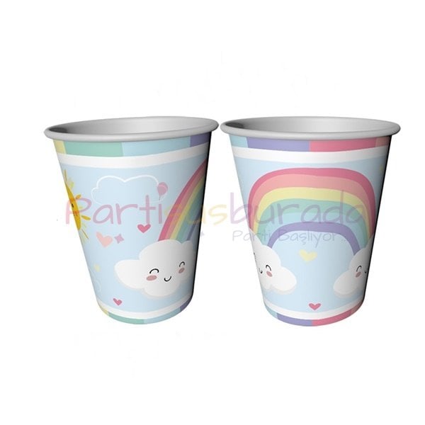 Gökkuşağı Bardak 8 Adet