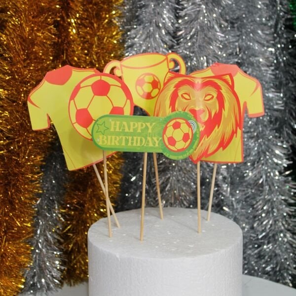 Figürlü Sarı Kırmızı Kürdan Set 6 Adet