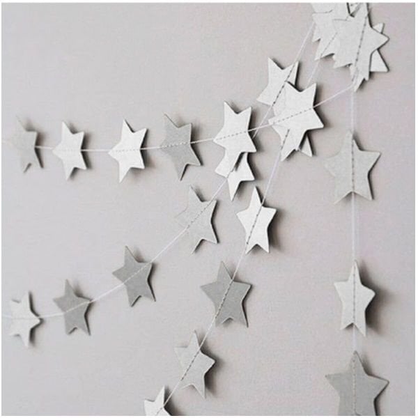 Gümüş Yıldız Sarkıt Süs 3 mt