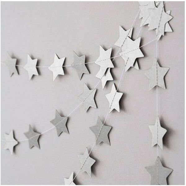 Gümüş Yıldız Sarkıt Süs 3 mt