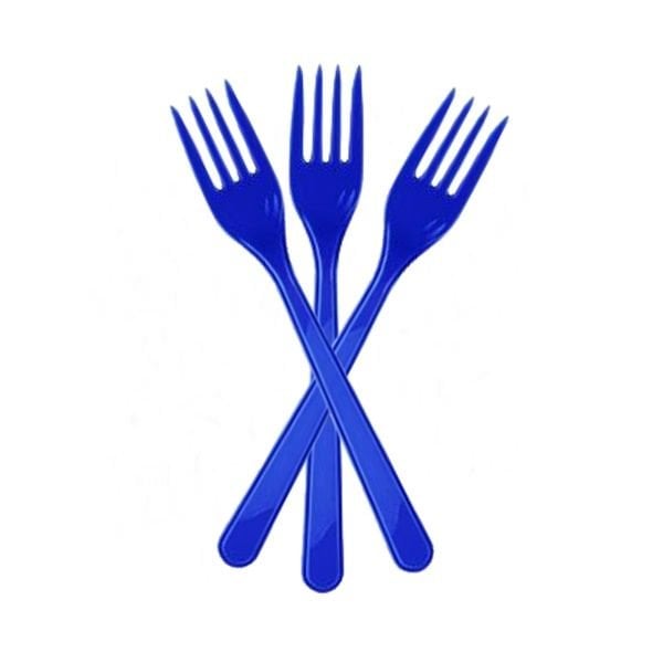 Plastik Lacivert Çatal 24 Adet